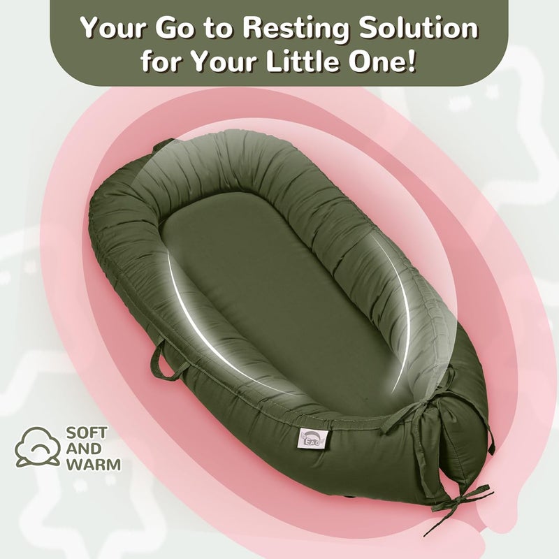 EAQ Baby Lounger, Infant Lounger for Newborn,Portable Baby Nest Cover Breathable & Soft, Newborn Essentials - Image 4